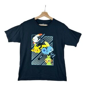Pokemon Kids Short Sleeve Shirt‎ size XL Black